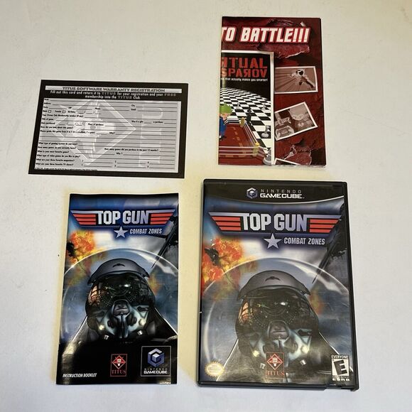 Nintendo Game Cube Top Gun Combat Zone Complete CIB with Poster And Registration - Picture 8 of 10